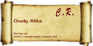 Chudy Réka névjegykártya