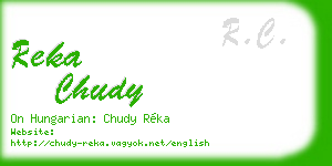 reka chudy business card